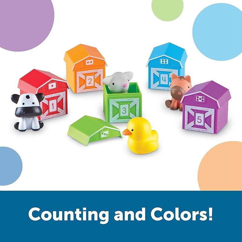 Learning Resources Peekaboo Learning Farm - Farm Animals for Toddlers, Educational Fine Motor Montessori Sets, Toddler Animal Toys, Counting, Sorting & Matching Barn Animal Toy, Little Animal Figures - Image 4