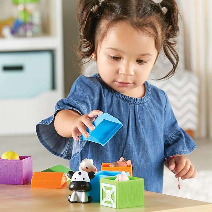 Learning Resources Peekaboo Learning Farm - Farm Animals for Toddlers, Educational Fine Motor Montessori Sets, Toddler Animal Toys, Counting, Sorting & Matching Barn Animal Toy, Little Animal Figures - Image 7