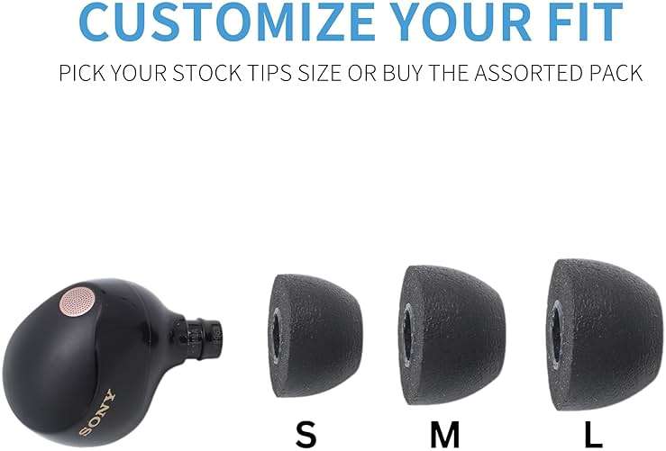 Comply Memory Foam Replacement Earbud Tips for Sony True Wireless Earbuds | Ultimate Comfort, Secure Fit, Superior Noise Isolation | Anti Slip, Prevent from Falling Out | Black, Medium (3 Pairs) - Image 5