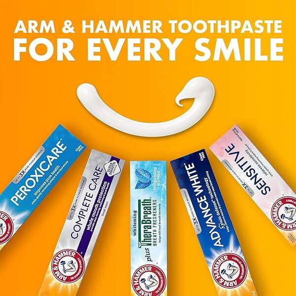 ARM & HAMMER Essentials Whiten & Strengthen Fluoride Toothpaste-4 Pack of 4.3oz Tubes, Fresh Mint- 100% Natural Baking Soda- Fluoride Toothpaste - Image 10