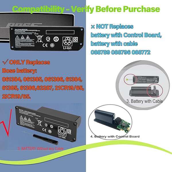 Emaks Replacement Battery for Bose SoundLink Mini I Speaker,7.4V 21.46Wh 2900mAh High Capacity,US Version | Compatible with Mini 1 (Not Gen 2) | No Control Board or Cable Included - Image 5