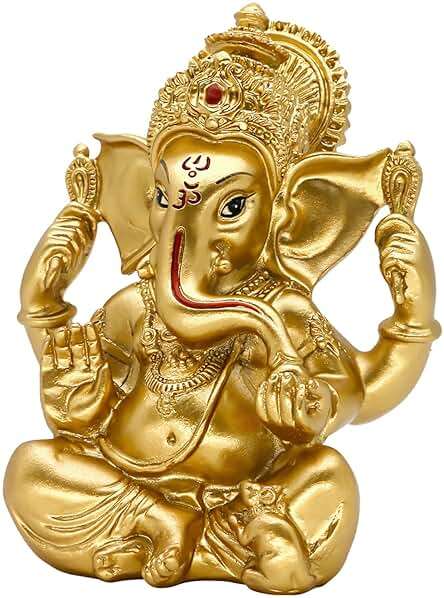 BangBangDa Hindu Ganesha Statue Diwali Decor - India God Lord Ganesh Ganpati Indian Idol Home Office Temple Mandir Puja Decor Altar Yoga Meditation Room Altar Shrine Kit Wedding Return Gift - Image 7