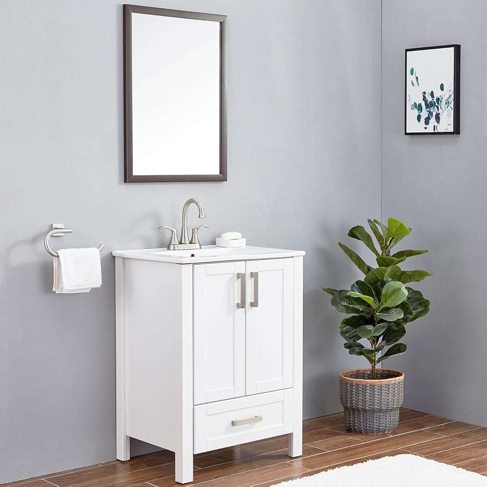 Lead-Free Commercial 2-Handle Brushed Nickel Bathroom Sink Faucet, 360° Swivel High-Arc Spout 4 Inch Centerset Lavatory Vanity Faucets Set for Bathroom Sink with Drain & Water Hoses, VLS10003BML-1 - Image 2