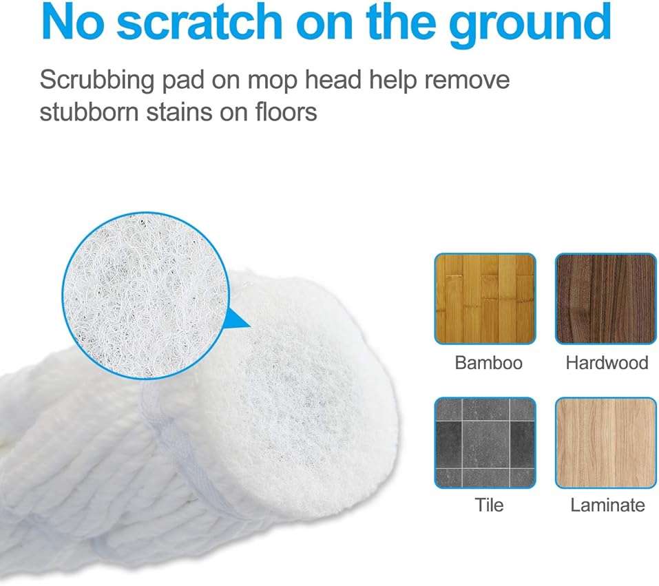 Eyliden Mop Model No.: FZ-02-2020/FZ-02-2019 Replacement Head, 2pcs Microfiber Mop Pads for Eyliden Twist Mops, Floor Cleaning Mops Head(Not Include Handle), Suitable for Any Surfaces (2pack Heads) - Image 4