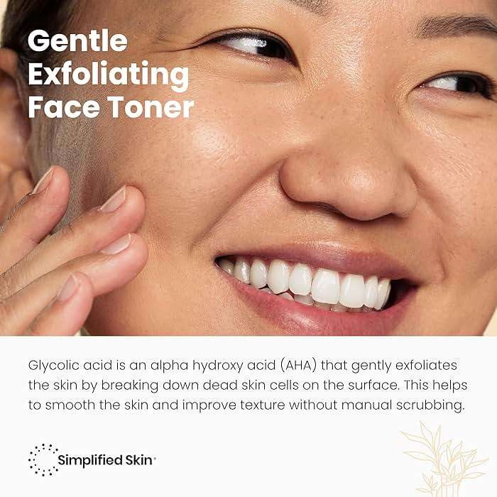Glycolic Acid Toner for Face - 8% Facial Toning Solution - Hydrating, Anti-Aging, Exfoliates Skin with AHA, Aloe Vera, & Rosemary Extract for Women & Men - 8 Fl Oz - Image 2