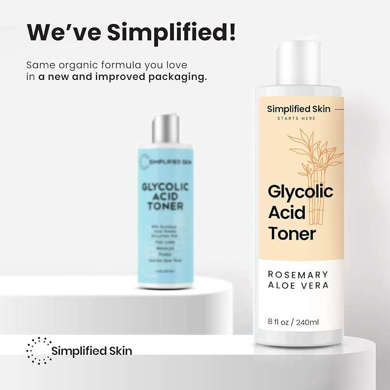 Glycolic Acid Toner for Face - 8% Facial Toning Solution - Hydrating, Anti-Aging, Exfoliates Skin with AHA, Aloe Vera, & Rosemary Extract for Women & Men - 8 Fl Oz - Image 8