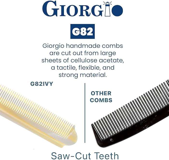 Giorgio G82 IVY 4 Inch Handmade Folding Pocket Comb for Men, Fine Tooth Hair Comb Straightener for Everyday Grooming Styling Hair, Beard or Mustache, Use Dry or with Balms, Saw Cut Hand Polished - Image 5