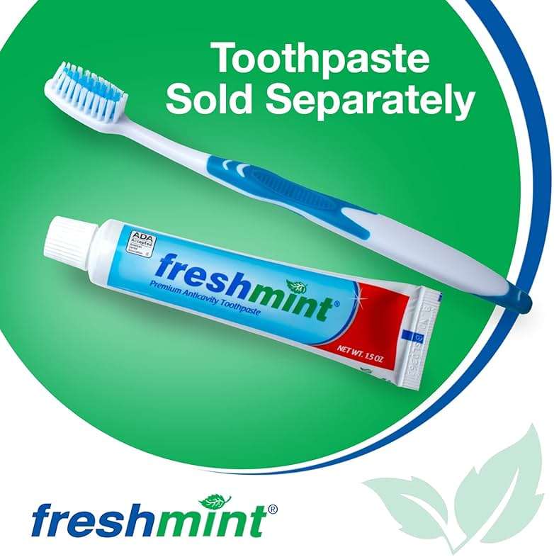 FRESHMINT Individually Wrapped Bulk Premium Toothbrushes (144 Pack), Oversized Easy Grip Handle, Soft Multi Color Nylon Bristles, Perfect for Travel, Hotel, Donation. Toothpaste Sold Separately. - Image 2