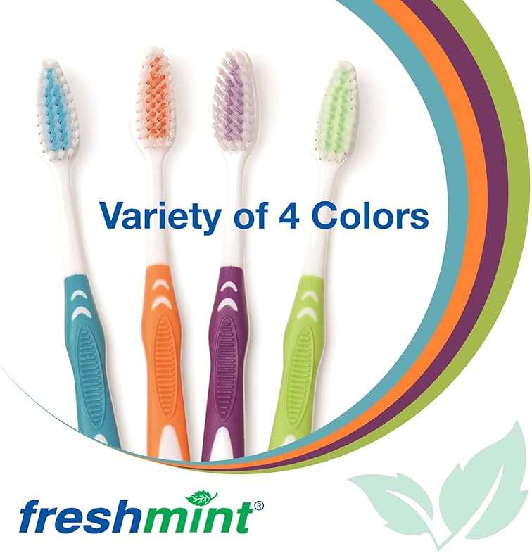 FRESHMINT Individually Wrapped Bulk Premium Toothbrushes (144 Pack), Oversized Easy Grip Handle, Soft Multi Color Nylon Bristles, Perfect for Travel, Hotel, Donation. Toothpaste Sold Separately. - Image 4