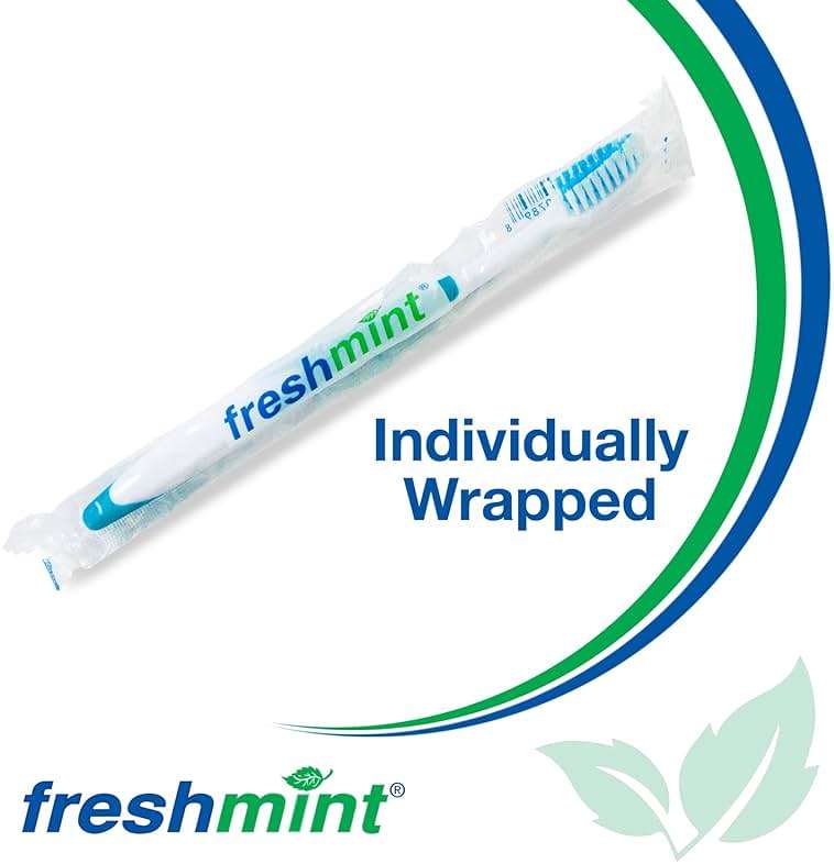 FRESHMINT Individually Wrapped Bulk Premium Toothbrushes (144 Pack), Oversized Easy Grip Handle, Soft Multi Color Nylon Bristles, Perfect for Travel, Hotel, Donation. Toothpaste Sold Separately. - Image 5
