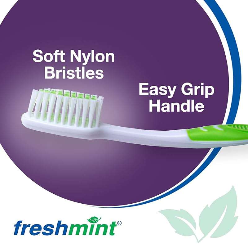 FRESHMINT Individually Wrapped Bulk Premium Toothbrushes (144 Pack), Oversized Easy Grip Handle, Soft Multi Color Nylon Bristles, Perfect for Travel, Hotel, Donation. Toothpaste Sold Separately. - Image 6