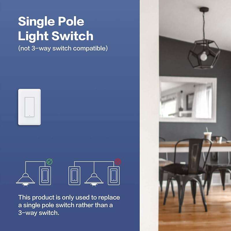 Aqara Smart Light Switch (No Neutral, Single Rocker), Requires AQARA HUB, Zigbee Light Switch, Remote Control and Smart Home Automation, Compatible with HomeKit, Google, Works with Alexa, SmartThings - Image 5