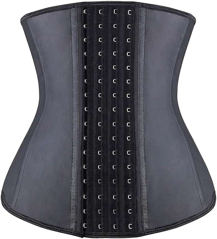 YIANNA Waist Trainer for Women Latex Underbust Waist Corsets Cincher Hourglass Body Shaper 4 Hooks - Image 1