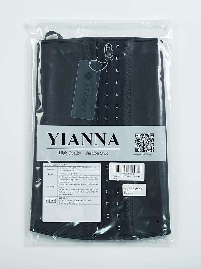 YIANNA Waist Trainer for Women Latex Underbust Waist Corsets Cincher Hourglass Body Shaper 4 Hooks - Image 8