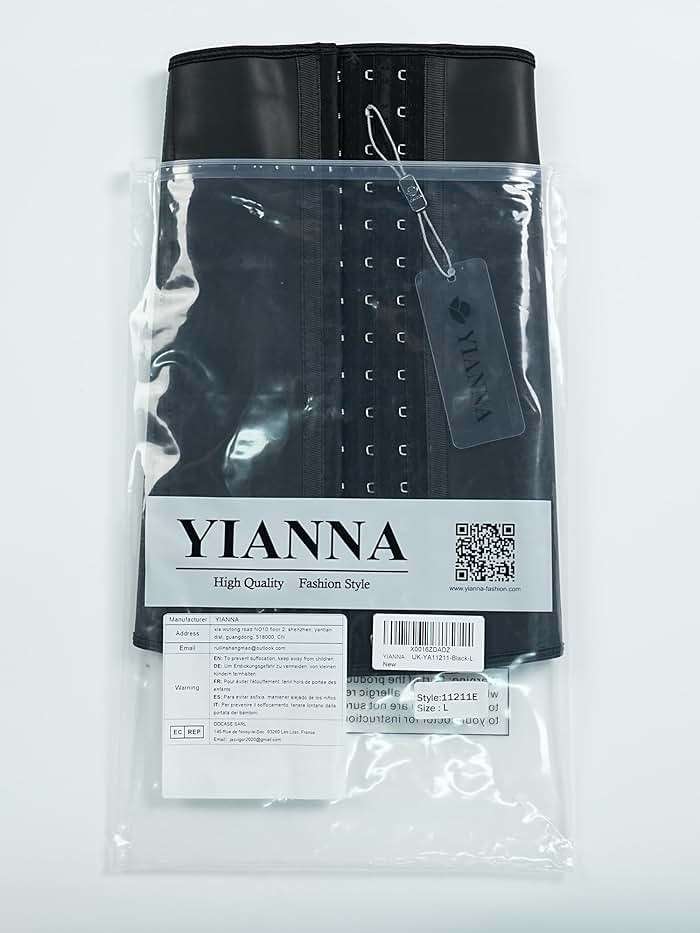 YIANNA Waist Trainer for Women Latex Underbust Waist Corsets Cincher Hourglass Body Shaper 4 Hooks - Image 10