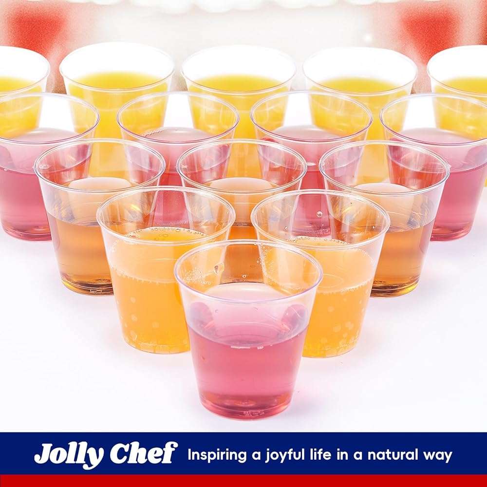 JOLLY CHEF 500 Shot Glasses 2 oz Disposable Cups 2 Ounce Plastic Shot Cups Ideal for Halloween, Thanksgiving, Christmas Party - Image 5