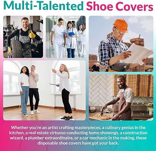 ABC Waterproof Disposable Boot Covers, XL Size. Pack of 100 Clear Disposable Booties for Shoes Covers. Disposable Shoe Covers for Indoors Non Slip. Shoe Booties Disposable Non Slip - Image 6