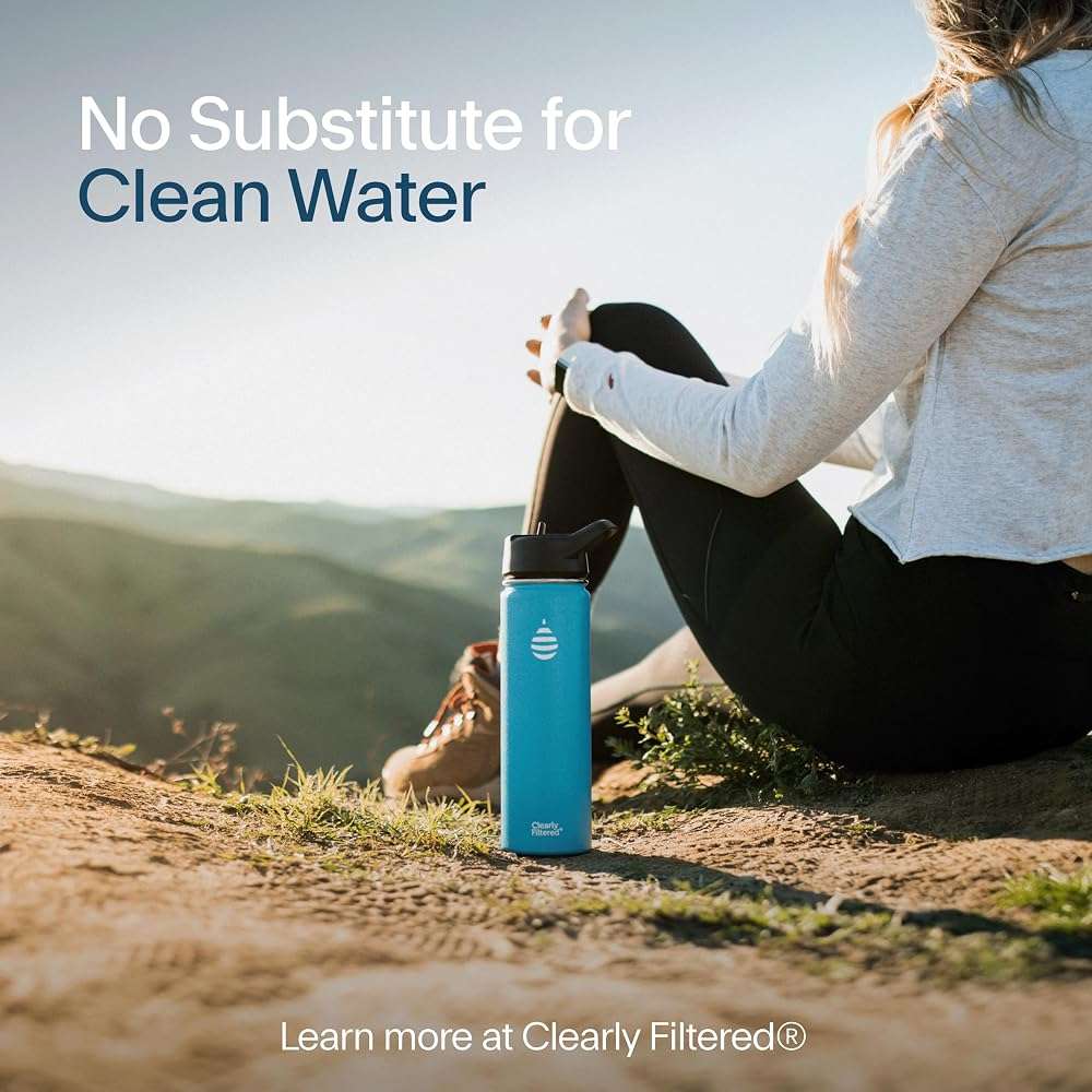 Clearly Filtered 20oz Water Bottle/Targets 200+ Contaminants/Double-Wall Insulated Stainless Steel Filtered Water Bottle BPA/BPS-Free Phthalate-Free Filters Fluoride Lead Chlorine (Pink) - Image 8