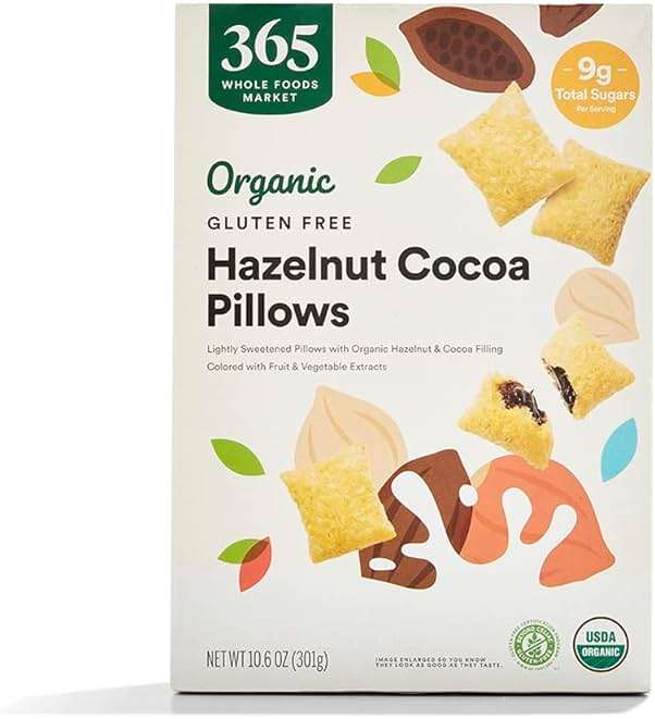 365 by Whole Foods Market, Organic Hazelnut Cocoa Pillows, Gluten-Free, 10.6 Ounce - Image 1