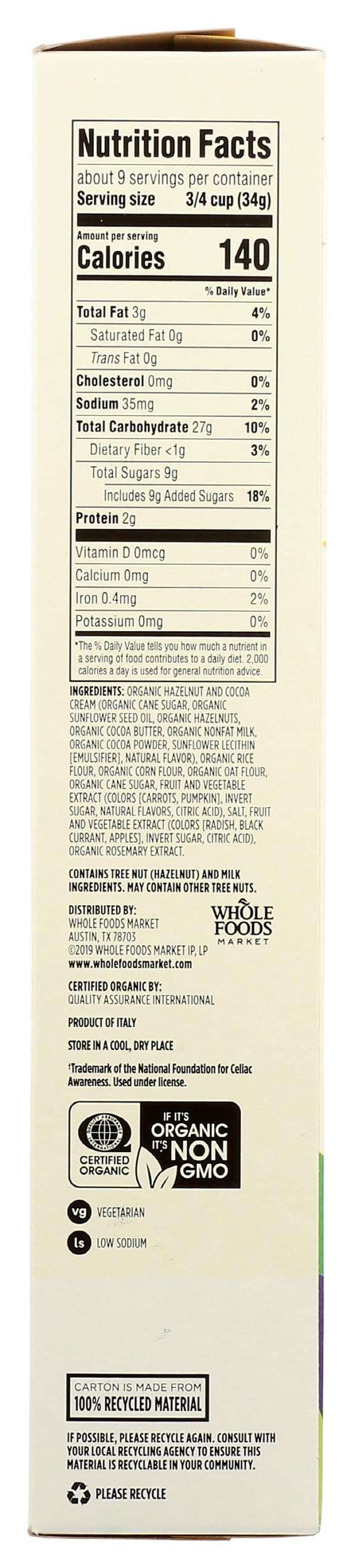 365 by Whole Foods Market, Organic Hazelnut Cocoa Pillows, Gluten-Free, 10.6 Ounce - Image 2