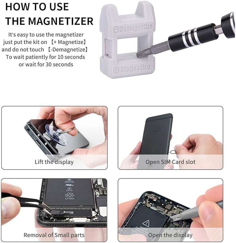 SHOWPIN 122 in 1 Precision Computer Screwdriver Kit, Laptop Screwdriver Sets with 101 Magnetic Drill Bits, Computer Accessories, Electronics Tool Kit Compatible for Tablet, PC, iPhone, PS4 Repair - Image 4