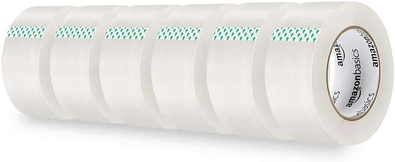 Amazon Basics Strong Adhesive Packing Tape for Moving Boxes, Shipping and Sealing, Clear, 1.88" x 109 Yards, 6-Pack, Total 654 Yards - Image 4