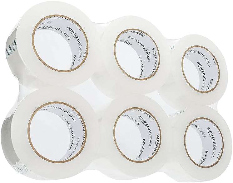 Amazon Basics Strong Adhesive Packing Tape for Moving Boxes, Shipping and Sealing, Clear, 1.88" x 109 Yards, 6-Pack, Total 654 Yards - Image 8