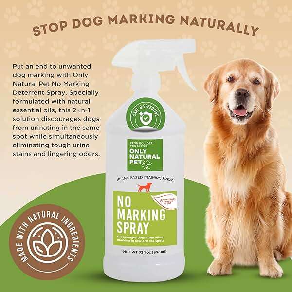 ONLY NATURAL PET No Marking Deterrent Spray for Dogs – Indoor Outdoor Urine Prevention - Stain & Odor Eliminator - Potty Pet Training Aid to Deter Peeing or Marking Carpet or Furniture – 32 Fl Oz - Image 2