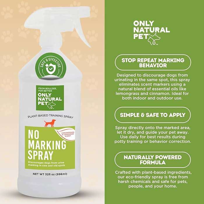 ONLY NATURAL PET No Marking Deterrent Spray for Dogs – Indoor Outdoor Urine Prevention - Stain & Odor Eliminator - Potty Pet Training Aid to Deter Peeing or Marking Carpet or Furniture – 32 Fl Oz - Image 3