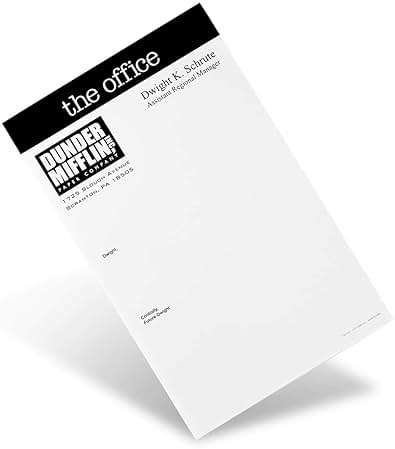 JUST FUNKY The Office “Dear Future Dwight” Notepad - Novelty 5X8-Inch, 50-Sheet Memopad - Looks Like Dunder Mifflin Paper Company'S Dwight K. Schrute Blank Memos, Funny Tablet For Work, Home, School - Image 1
