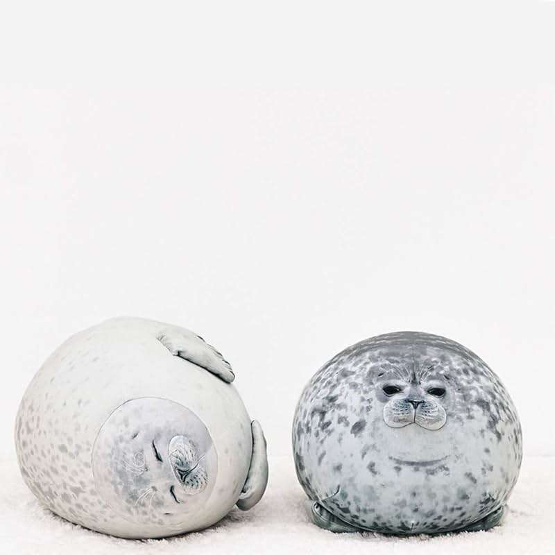 MerryXD Chubby Blob Seal Pillow,Stuffed Cotton Plush Animal Toy Cute Ocean Small(13 in) - Image 3