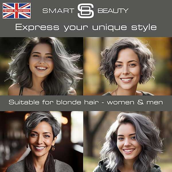 Metallic Graphite Gray Hair Dye Demi-Permanent, Grey Toner for Bleached Hair, Anti-Breakage Plex Hair Care, Vegan & Cruelty-Free, 100% Gray Coverage, Silver Hair Color by Smart Beauty - Image 4