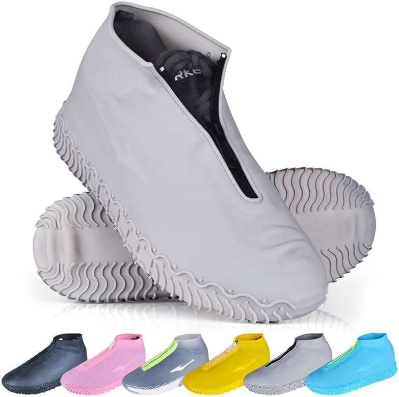 ydfagak Shoe Covers Waterproof Reusable Foldable Not-Slip Rain Shoe Covers with Zipper,Shoe Protectors Overshoes Rain Galoshes for Kids Men and Women - Image 1