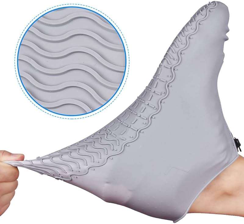 ydfagak Shoe Covers Waterproof Reusable Foldable Not-Slip Rain Shoe Covers with Zipper,Shoe Protectors Overshoes Rain Galoshes for Kids Men and Women - Image 4