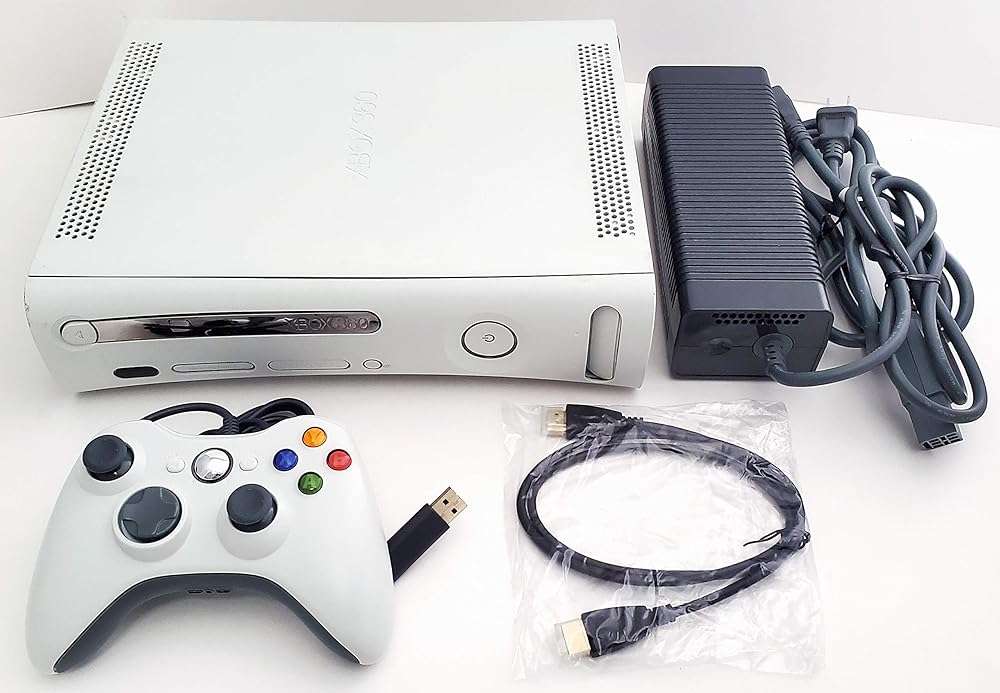 Microsoft Xbox 360 4GB Matte White Video Game Console System Bundle with Wired Controller (Renewed) - Image 1