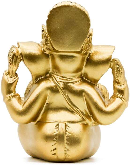 Hindu Ganesh for Car Dashboard - Indian Mini Ganesha Statue India Home Office Temple Mandir Pooja Items Diwali Gifts Decor Murti Ganpati Idol Yoga Zen Meditation Room Altar Shrine Kit - Image 4