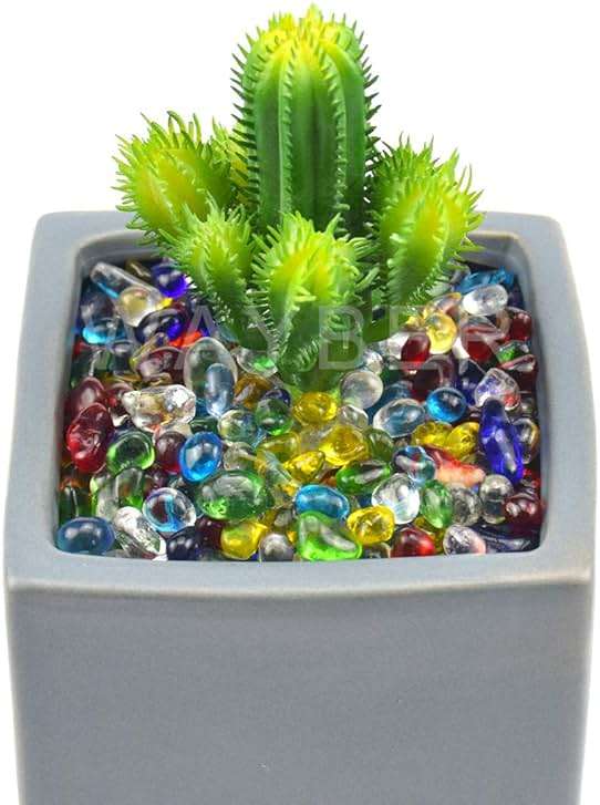 Rainbow Glass Stones, 1Lb/460g Irregular Sea Glass Pebbles Non-Toxic Artificial Crystal Stones for Handmade Artwork/Vase Filler/Terrarium Flowerpot Aquarium Turtle Tank Decoration, Multicolored - Image 4