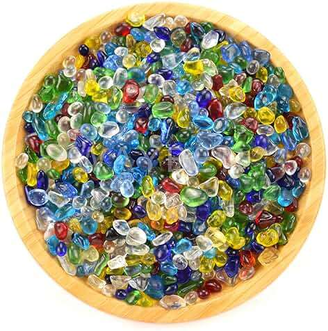 Rainbow Glass Stones, 1Lb/460g Irregular Sea Glass Pebbles Non-Toxic Artificial Crystal Stones for Handmade Artwork/Vase Filler/Terrarium Flowerpot Aquarium Turtle Tank Decoration, Multicolored - Image 6