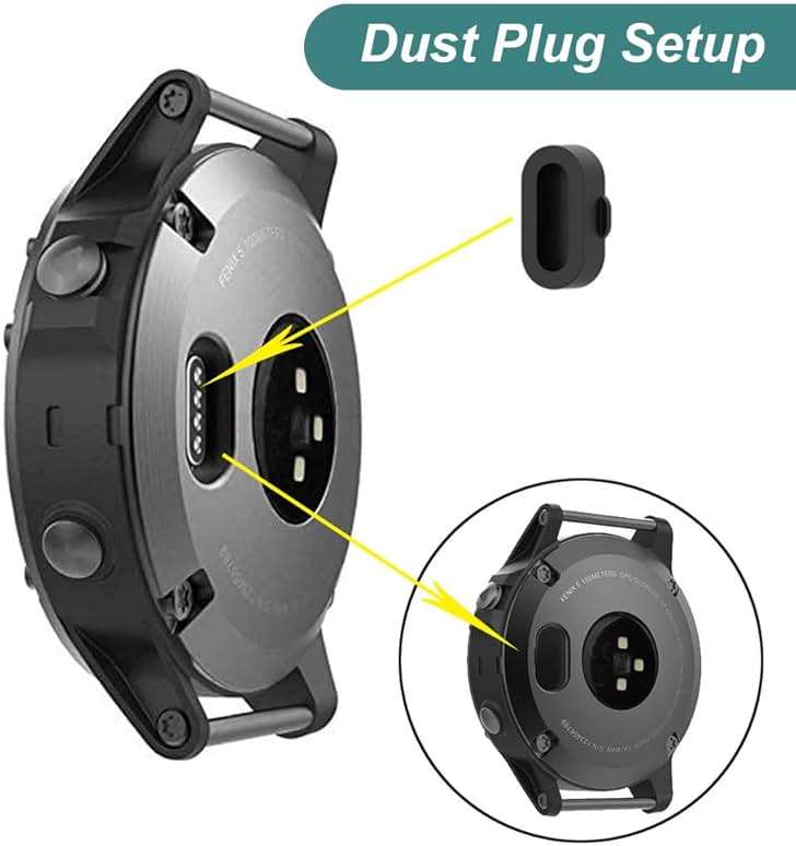Kissmart Charger for Garmin Venu/Venu Sq/Venu 2/Venu 2 Plus/Venu 2S/Venu Sq 2/Venu 3/Venu 3S, Replacement Charging Cable Cord Plus a Black Silicone Charger Port Protector Anti Dust Plug (3.3ft/1m) - Image 6