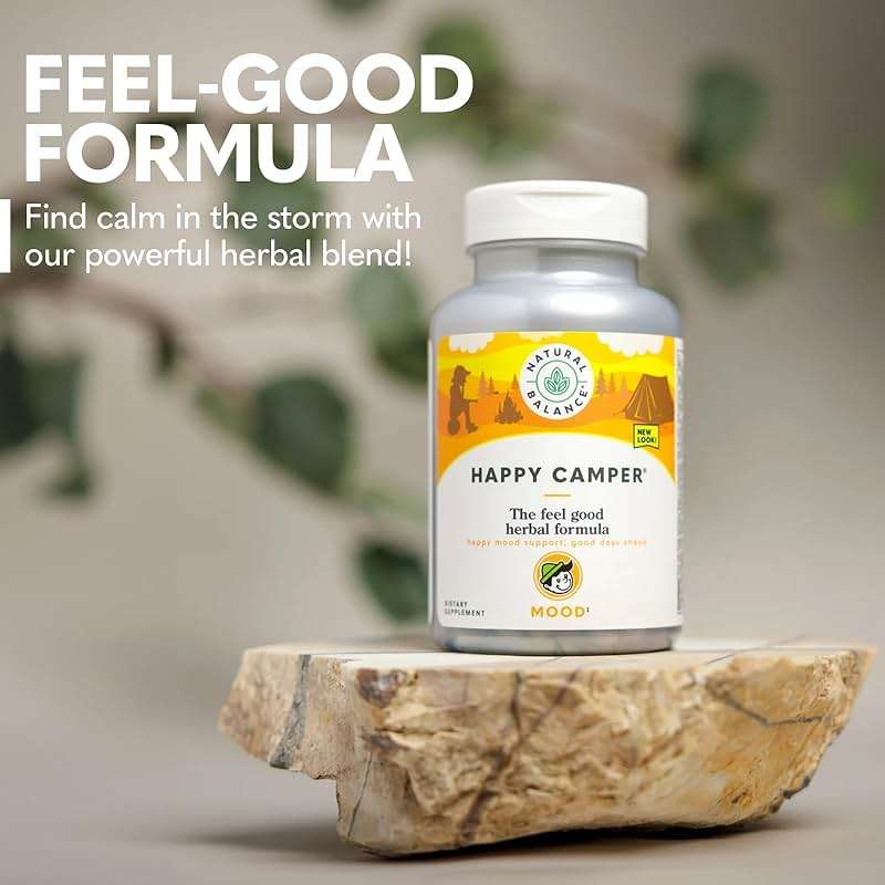 Natural Balance Happy Camper - Feel-Good Mood Support Supplement - Gotu Kola, Passion Flower, and Kava Kava Capsules - 60-Day Guarantee - 75 Servings, 150 VegCaps - Image 3