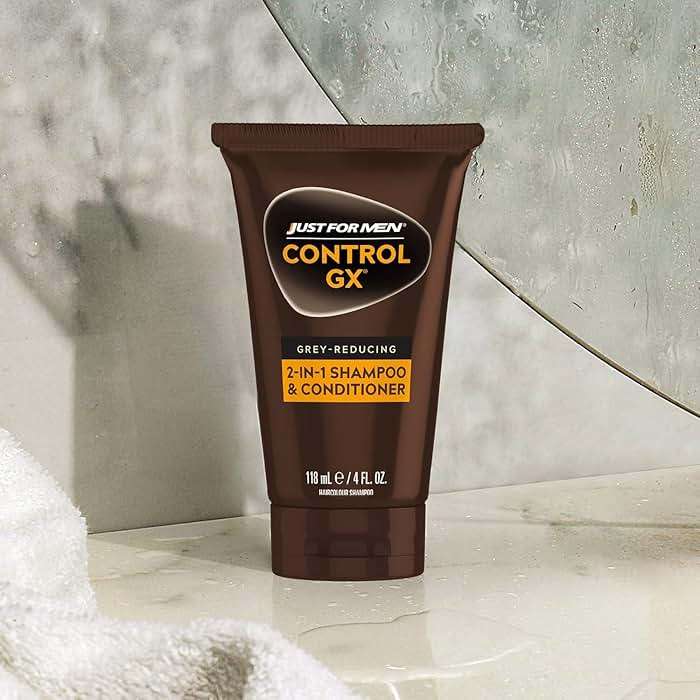 Just for Men Control GX Grey Reducing 2-in-1 Shampoo and Conditioner, Gradual Hair Color with Keratin for Stronger Thicker and Healthier Looking Hair, 4 Fl Oz - Pack of 1 - Image 7