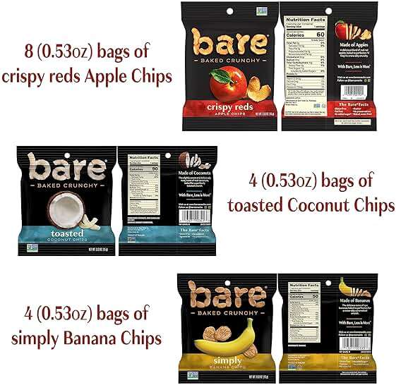 Bare Baked Crunchy, Fruit Variety Pack, 0.53 Ounce (Pack of 16) - Image 2