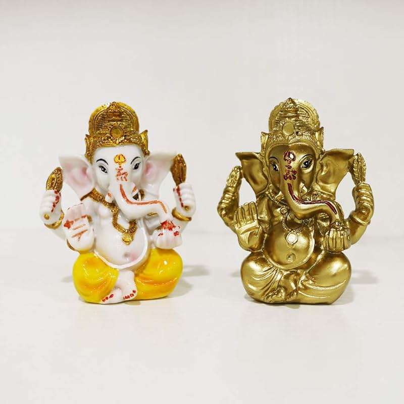 BangBangDa Indian Ganesh Idol Car Dashboard - Hindu Ganesha Statue Elephant God India Ganpati Lord Murti Mandir Diwali Gifts Yoga Zen Meditation Room Altar Shrine Kit Temple Puja Pooja Items Decor - Image 7