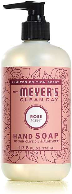 MRS. MEYER'S CLEAN DAY Hand Soap, Rose Scent, 12.5 Fl Oz Bottle - Image 1