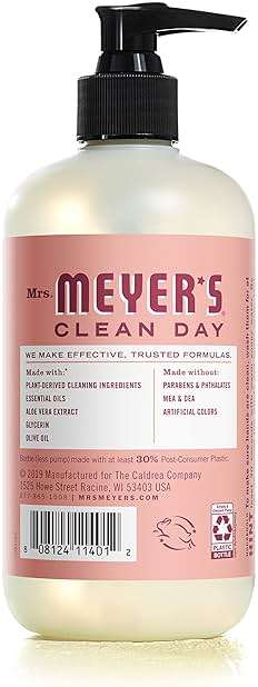 MRS. MEYER'S CLEAN DAY Hand Soap, Rose Scent, 12.5 Fl Oz Bottle - Image 4