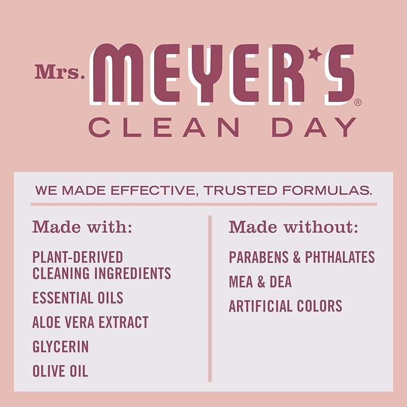 MRS. MEYER'S CLEAN DAY Hand Soap, Rose Scent, 12.5 Fl Oz Bottle - Image 6