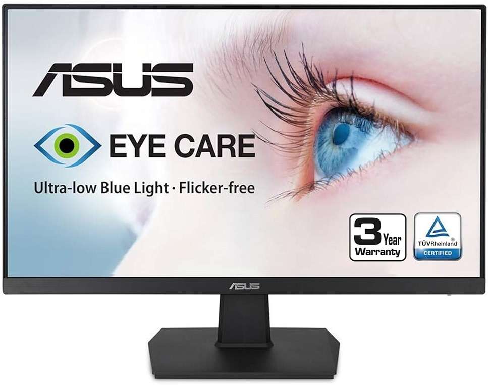 ASUS 27 Inch Desktop Monitor - Full HD (1920 x 1080), IPS, 75Hz, Adaptive-Sync, HDMI, D-Sub, Frameless - VA27EHE - Image 1
