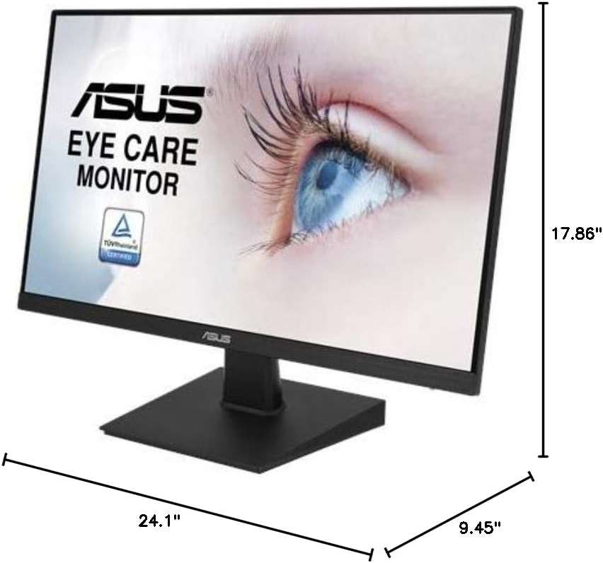 ASUS 27 Inch Desktop Monitor - Full HD (1920 x 1080), IPS, 75Hz, Adaptive-Sync, HDMI, D-Sub, Frameless - VA27EHE - Image 8