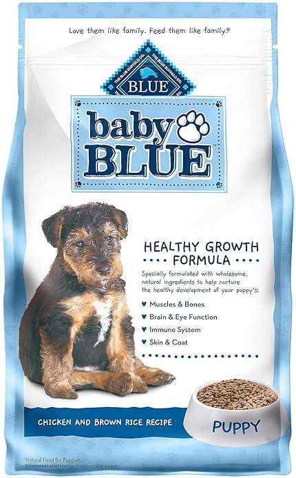 Blue Buffalo Baby Blue Natural Dry Food for Puppies, Healthy Growth Formula with DHA, Savory Chicken Recipe, 4-lb Bag - Image 4