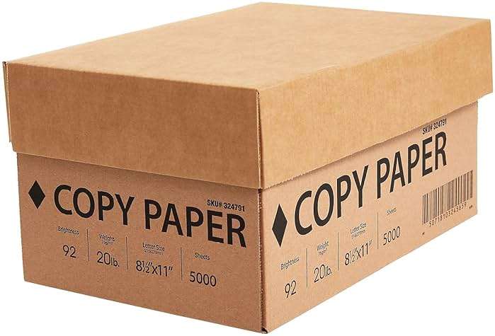 Printer Paper 8.5 x 11 Inch 20 lb 92 Bright White Sheets, 10 Ream Carton - Image 5